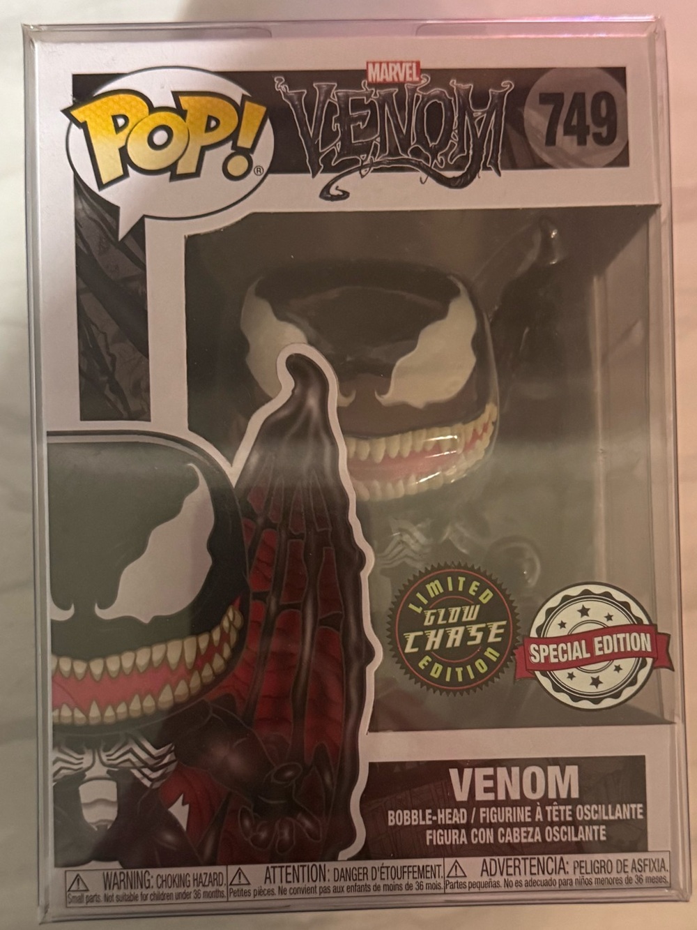 Funko POP! Venom Figure (Black, White, Red) - Special Edition #749